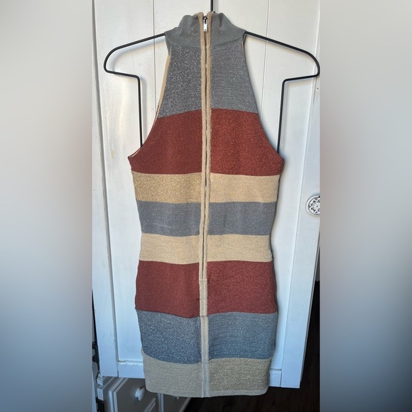 NWT PARKER Knit Verlee Dress metallic Halter Bodycon Dress Sz Small - Picture 5 of 14